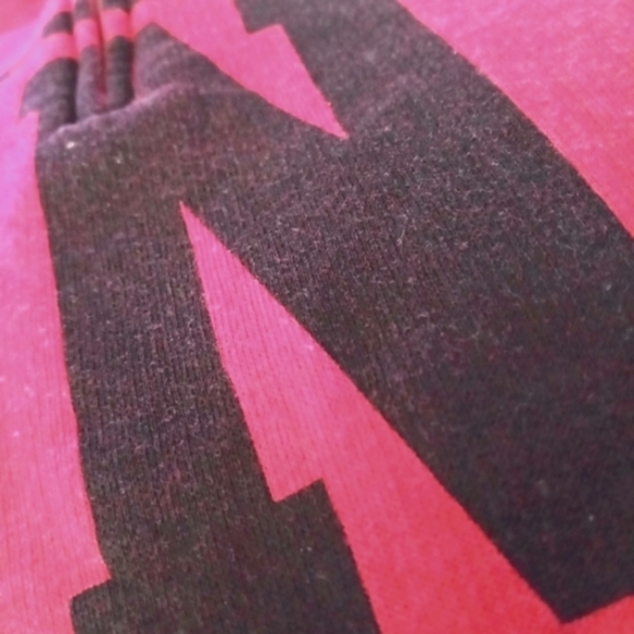 VS Pink M Pink/Black Half Zip Mock Turtleneck Long Sleeve Sweatshirt - Picture 5 of 6